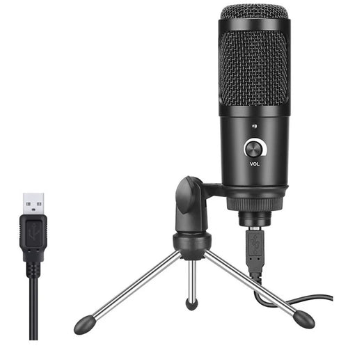 Professional USB Condenser Microphone Recording Studio Computer Laptop Microphone with Tripod - 1