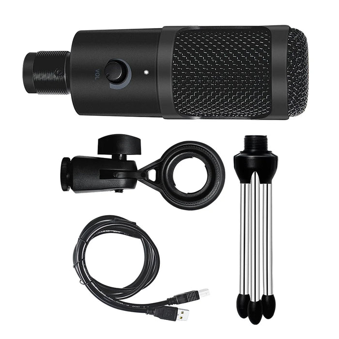Professional USB Condenser Microphone Recording Studio Computer Laptop Microphone with Tripod - 3