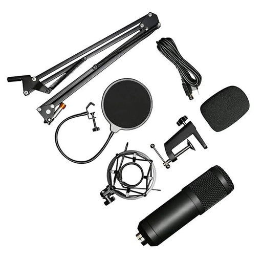 BM800 USB Streaming PC Microphone Kit 192KHz/24Bit Condenser Mic for Podcasting Gaming Home Recording - Black - 2