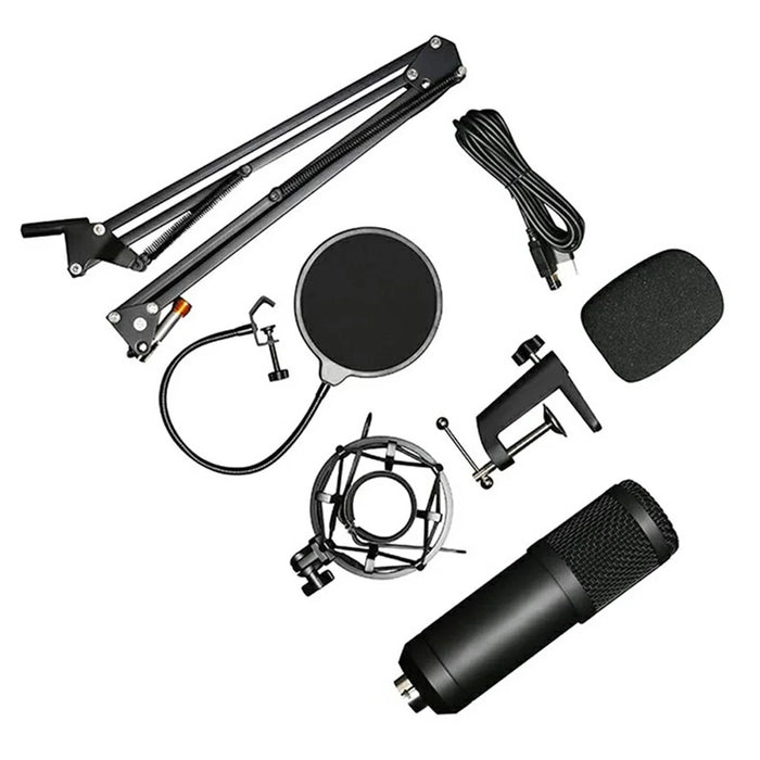 BM800 USB Streaming PC Microphone Kit 192KHz/24Bit Condenser Mic for Podcasting Gaming Home Recording - Black - 2