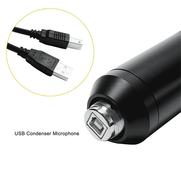 BM800 USB Streaming PC Microphone Kit 192KHz/24Bit Condenser Mic for Podcasting Gaming Home Recording - Black - 3