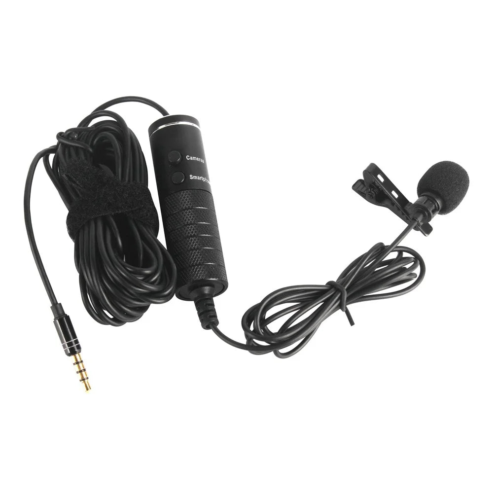 MB-Q01 Lavalier Microphone Clip-on 3.5mm Collar Condenser Lapel Mic - 1
