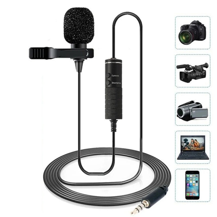 MB-Q01 Lavalier Microphone Clip-on 3.5mm Collar Condenser Lapel Mic - 2
