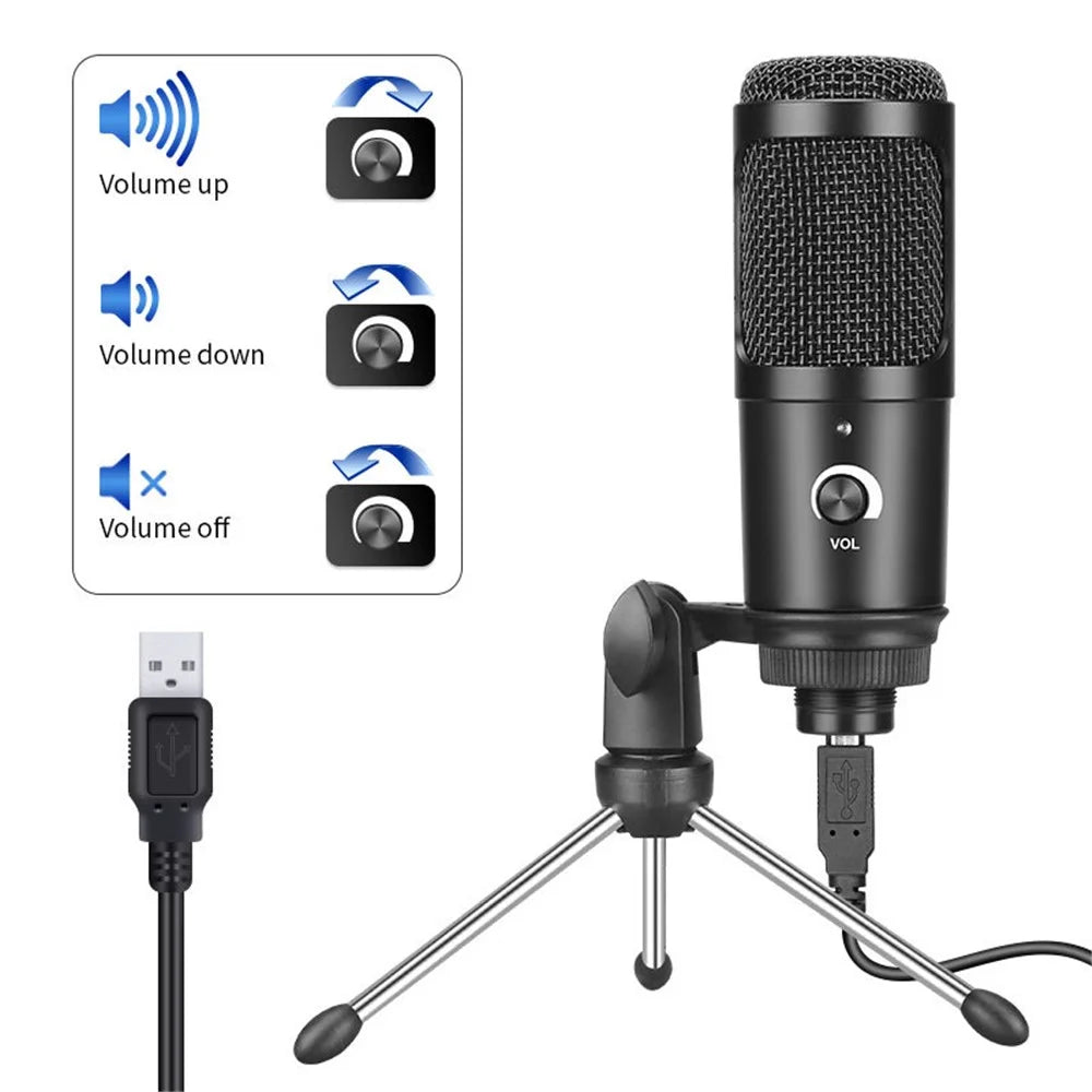 AK-50 USB Condenser Recording Microphone for Laptop Computer - 2