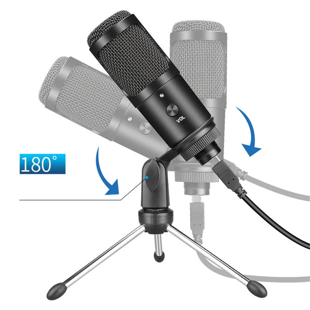 AK-50 USB Condenser Recording Microphone for Laptop Computer - 3