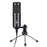 AK-5 Condenser Microphone USB Studio Mic Recording PC Mic for Live-Streaming - Black - 1