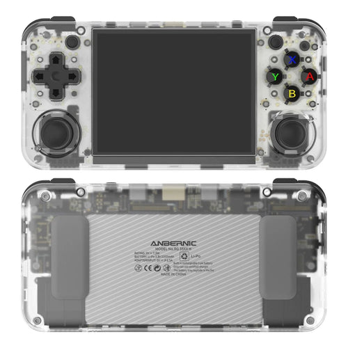 ANBERNIC RG35XX H 64GB Handheld Game Console 3300mAh Support 5K Games (English Version) - Transparent White - 1