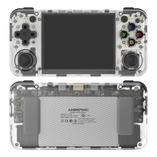ANBERNIC RG35XX H 64GB Handheld Game Console 3300mAh Support 5K Games (English Version) - Transparent White - 1