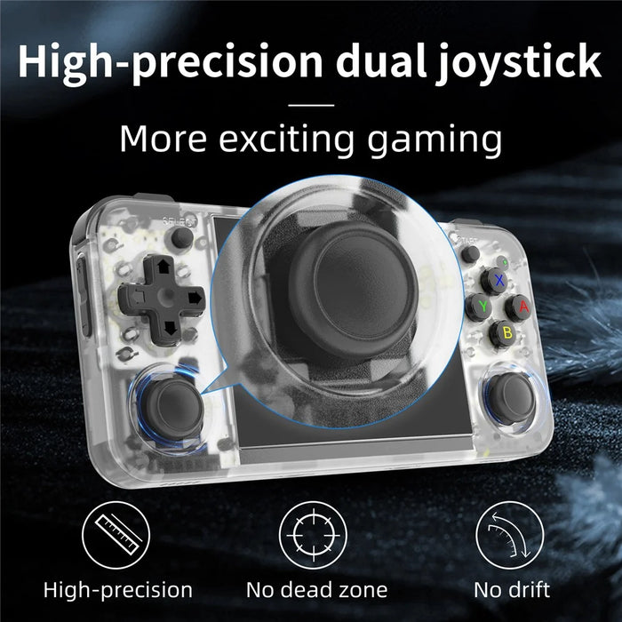 ANBERNIC RG35XX H 64GB Handheld Game Console 3300mAh Support 5K Games (English Version) - Transparent White - 6