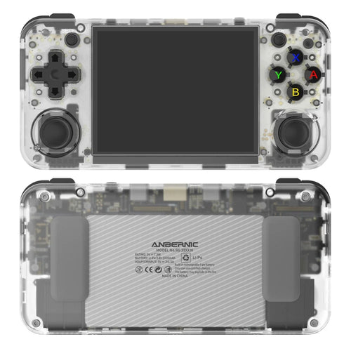 ANBERNIC RG35XX H 64GB+128GB Handheld Game Console 3.5-inch IPS Screen Support 10K Games (English Version) - Transparent White - 1