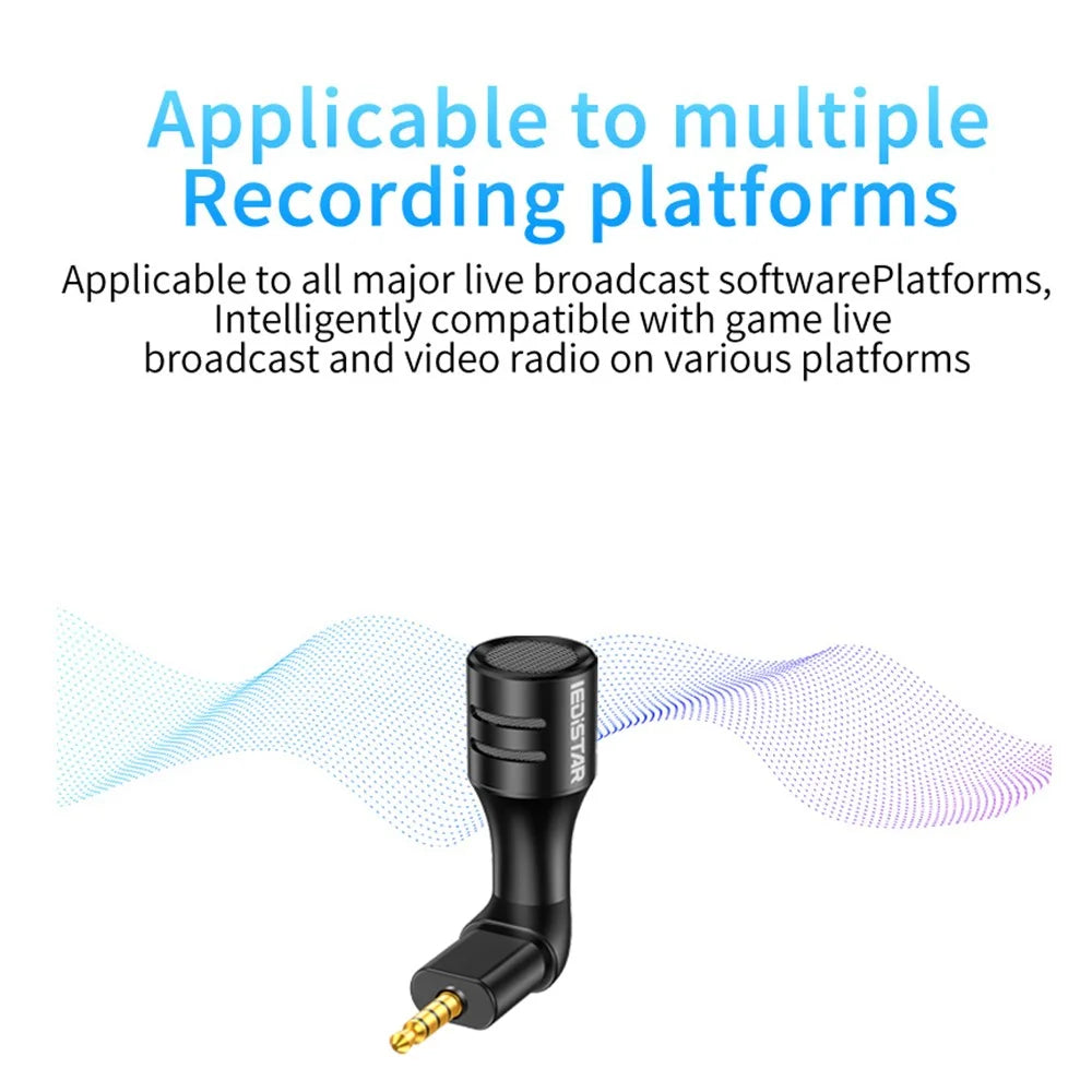 MD-3 3.5mm Microphone Mini Mobile Phone Microphone Live Recording Interview Mic - 3