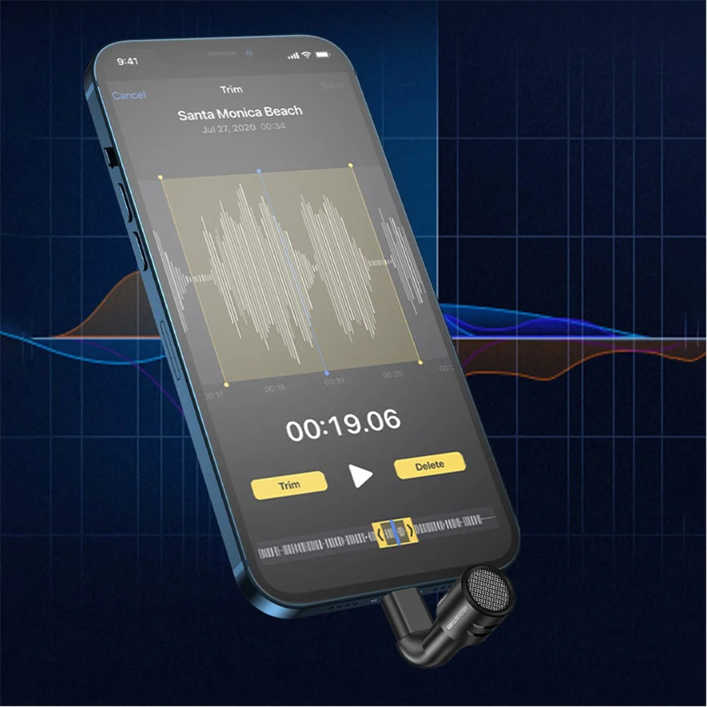 MD-3 3.5mm Microphone Mini Mobile Phone Microphone Live Recording Interview Mic - 5