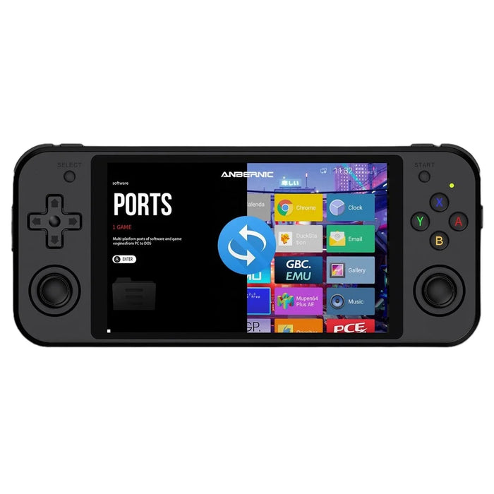 ANBERNIC RG552 Dual System Handheld Game Console, 16GB + 64GB with Games (English Version) - Black - 1