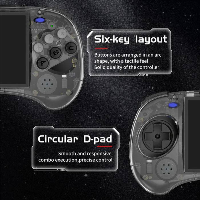 ANBERNIC RG ARC-S Portable Game Console Linux System 256GB with Games (English Version) - Transparent Black - 4
