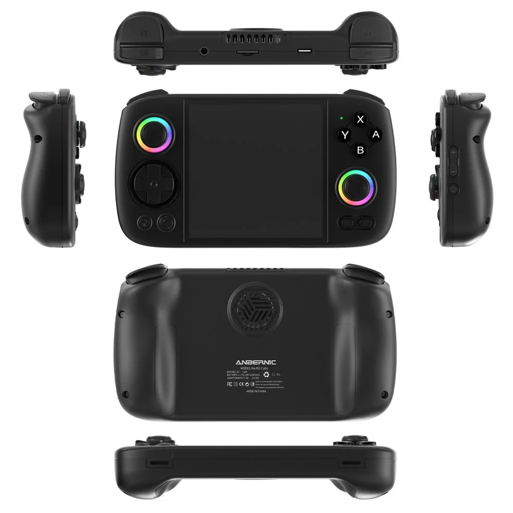 ANBERNIC RG Cube 3.95-inch IPS Screen Handheld Gaming Console Wireless Gamepad, with 256G TF Card - Black - 1