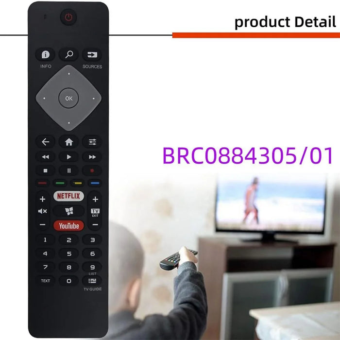 BRC0884305 / 01 Remote Control for Philips TV Replacement Handheld Controller - 3
