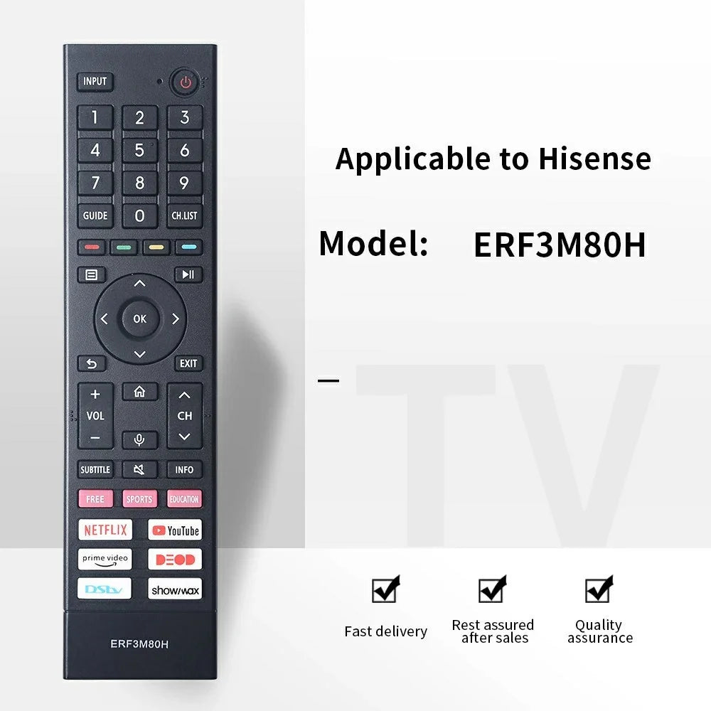 ERF3M80H Remote Control for Hisense TV Replacement ABS Handheld Controller - 3