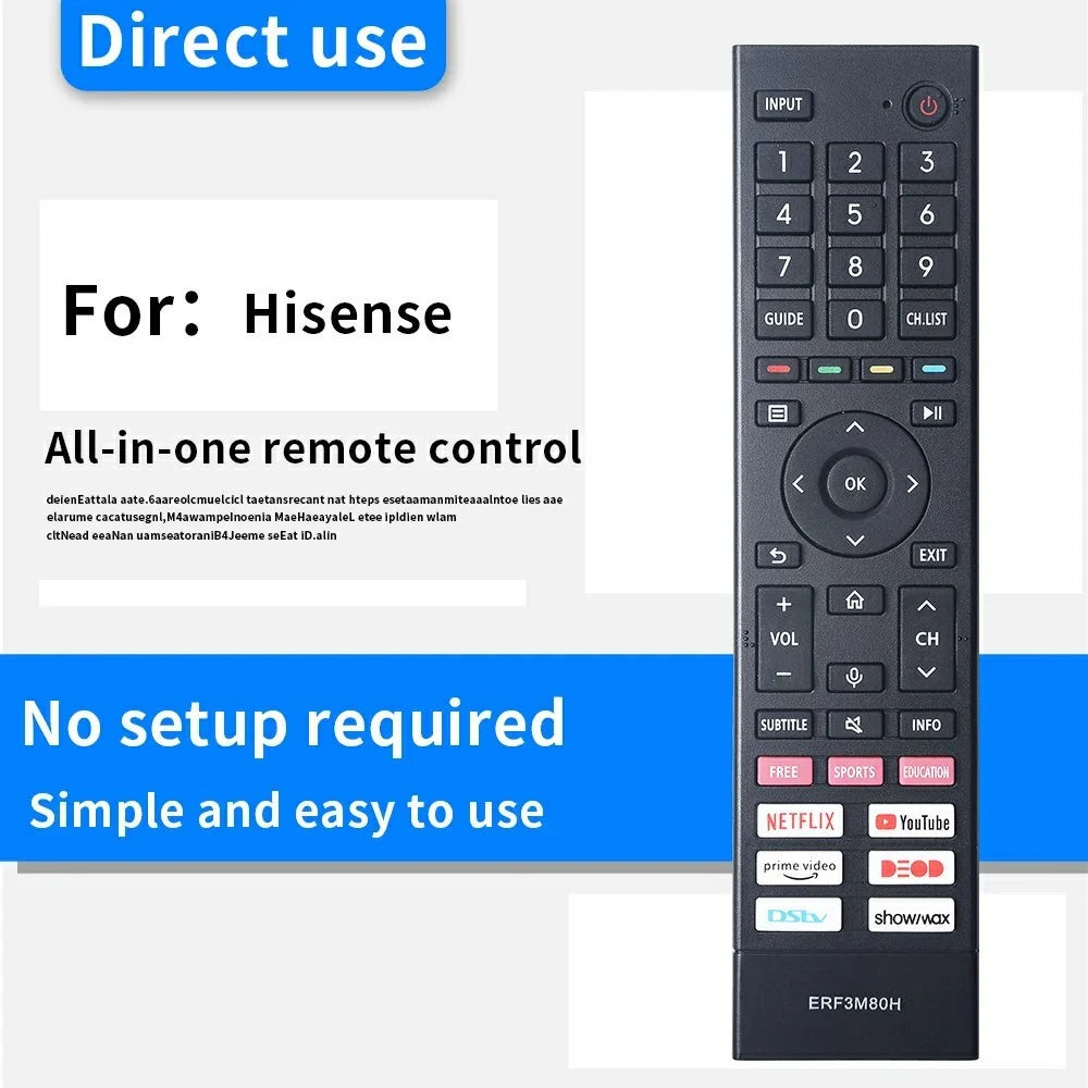 ERF3M80H Remote Control for Hisense TV Replacement ABS Handheld Controller - 4