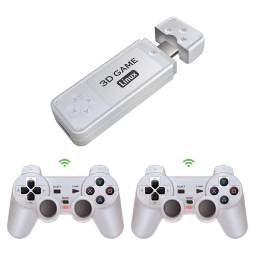 AMPOWN Y6 64G 4K HD Output Game Stick with 2 Wireless Game Controller - 1