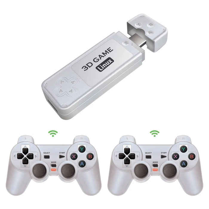 AMPOWN Y6 64G 4K HD Output Game Stick with 2 Wireless Game Controller - 1