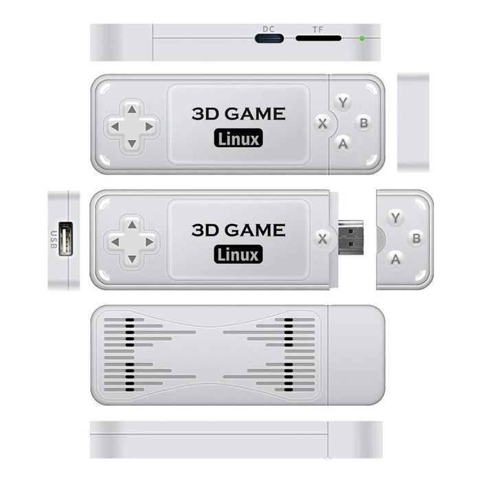 AMPOWN Y6 64G 4K HD Output Game Stick with 2 Wireless Game Controller - 6