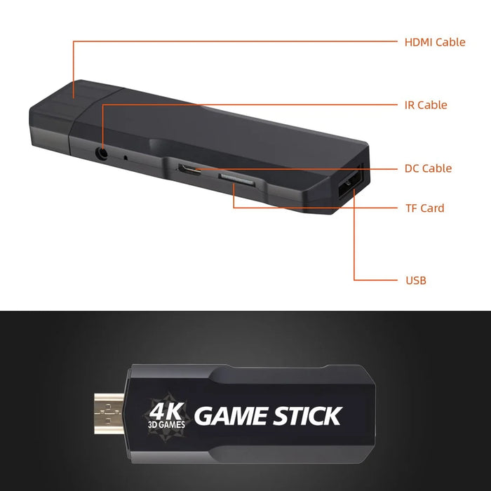 AMPOWN GD10 32G Memory HD Game Stick Wireless Gamepad Double Game Console, English Version - 6