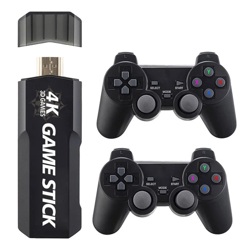 AMPOWN GD10 64G Memory HD Game Stick Wireless Gamepad Double Game Console, English Version - 1