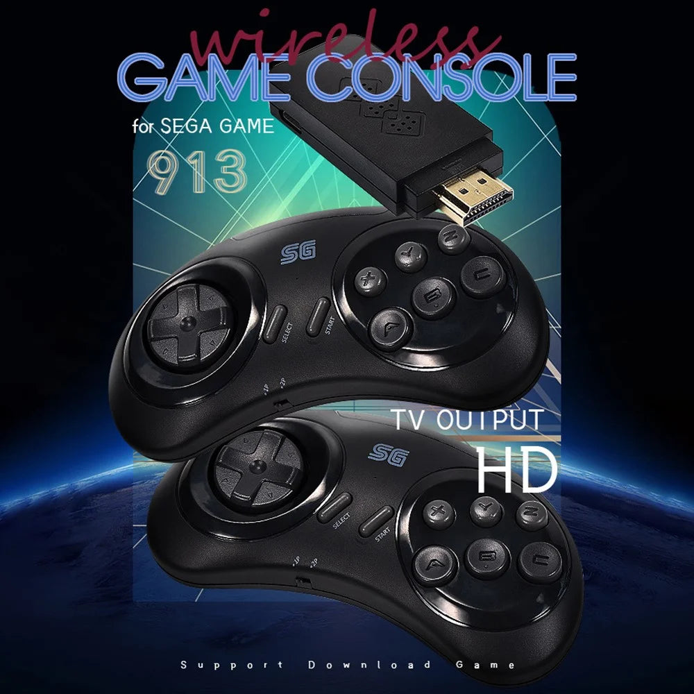 DATA FROG Y2 SG HD TV Video Game Controller Double Wireless Gamepad, 4G Memory Card / 1900 Games - 3