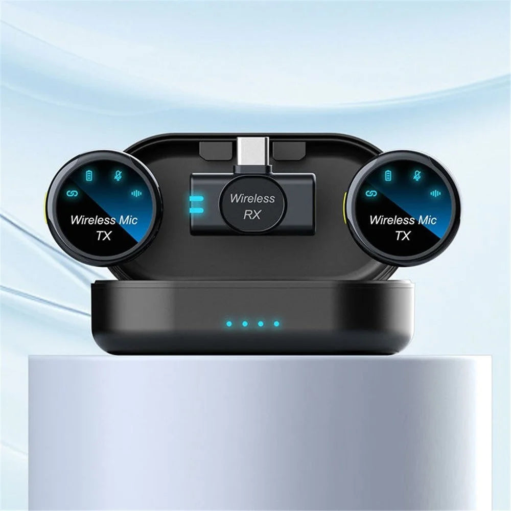 S3 1 Pair 2.4G Wireless Clip-On Microphone with 1 Type-C Receiver for Outdoor Live Broadcasting - Black - 2