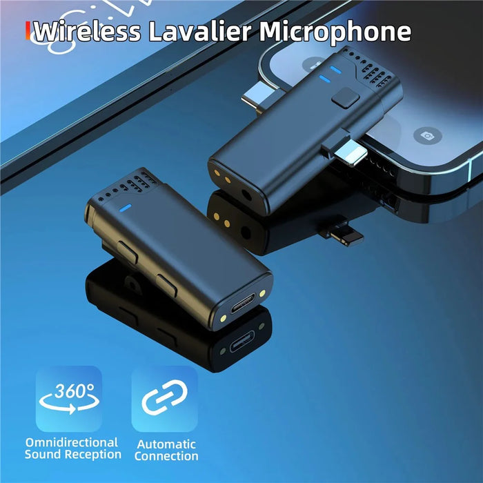JMARY MW16 Plug and Play Wireless Lavalier Microphone with 3.5mm+Type-C+iP 3-in-1 Receiver - 3