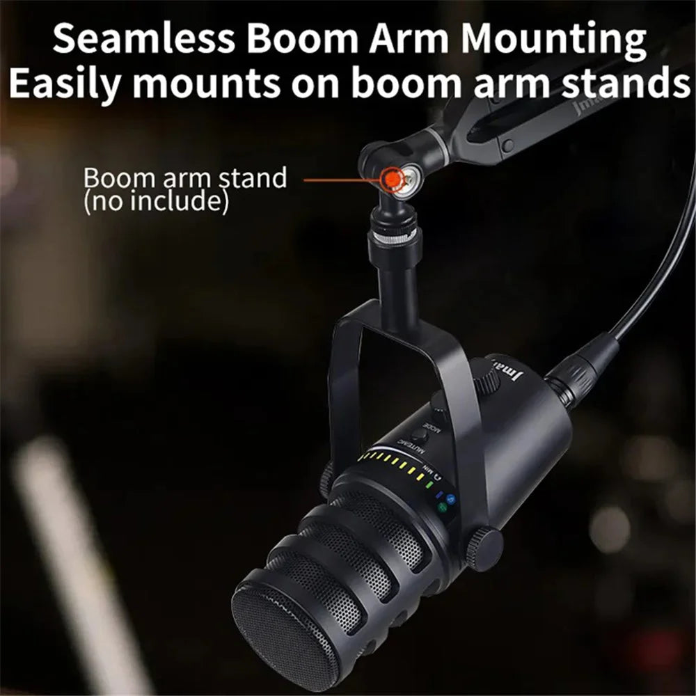 JMARY MC-PW12 USB Mic 360 Degree Rotating Zero Latency Desktop Microphone - 5