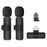 K1 Noise Reduction Lavalier Microphone 2 Wireless Mic with Type-C Receiver + iP Audio Converter - 1