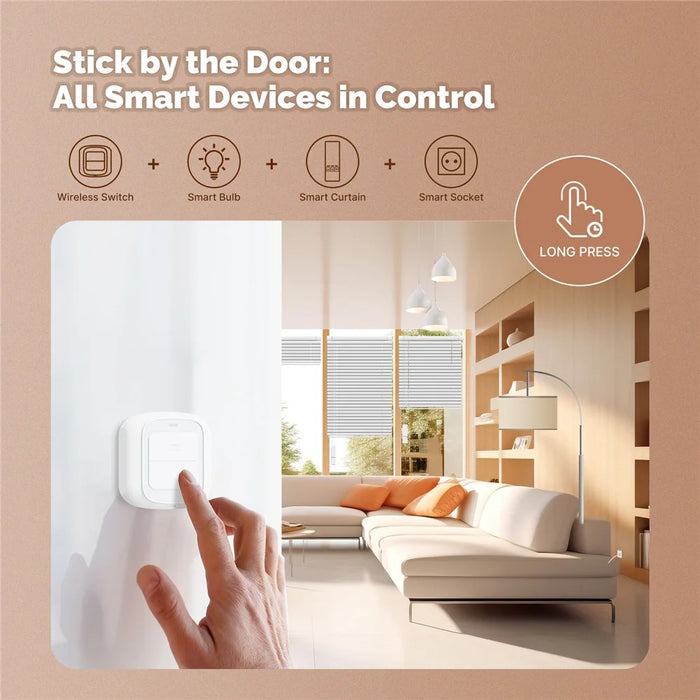 LKWSW201 Tuya Smart Wifi / Zigbee Push Button Switch 2-Gang Wireless Smart Home Remote Controller - 5