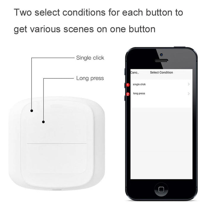 LKWSW201 Tuya Smart Wifi / Zigbee Push Button Switch 2-Gang Wireless Smart Home Remote Controller - 6
