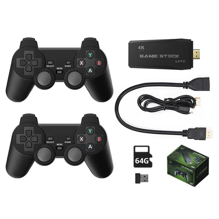 DATA FROG Y3 Lite Game Stick HD TV Gaming Console with 2 Wireless Gamepad, 64G Memory Card / 20000 Games - 1