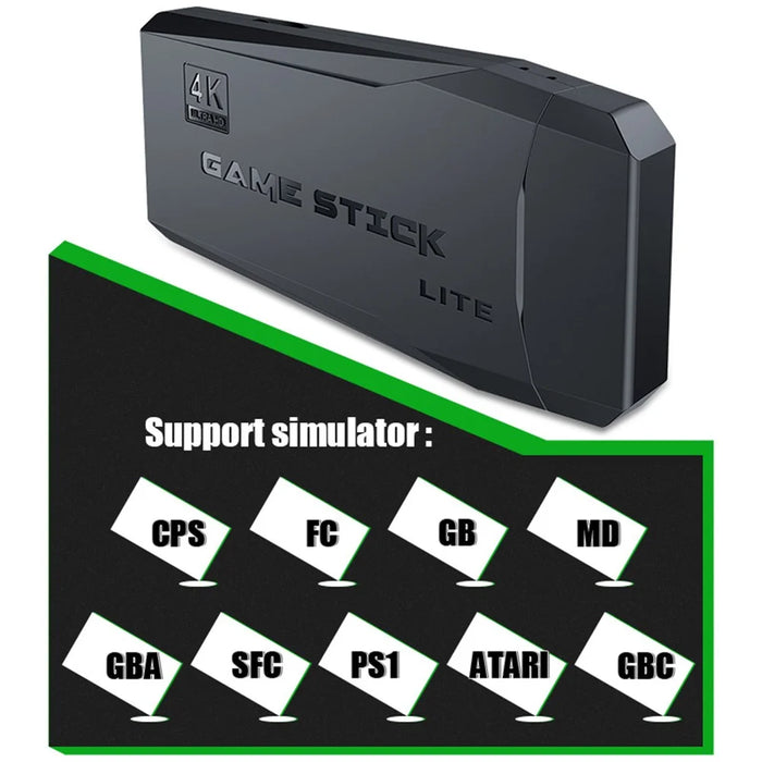 DATA FROG Y3 Lite Game Stick HD TV Gaming Console with 2 Wireless Gamepad, 64G Memory Card / 20000 Games - 7