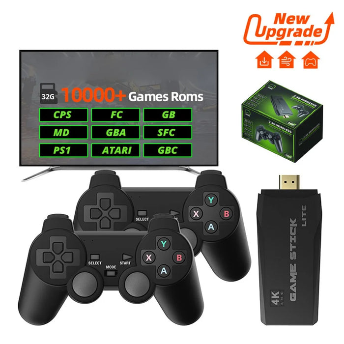 DATA FROG Y3 Lite Game Stick HD TV Video Gaming Console with 2 Wireless Gamepad, 32G Memory Card / 10000 Games - 3
