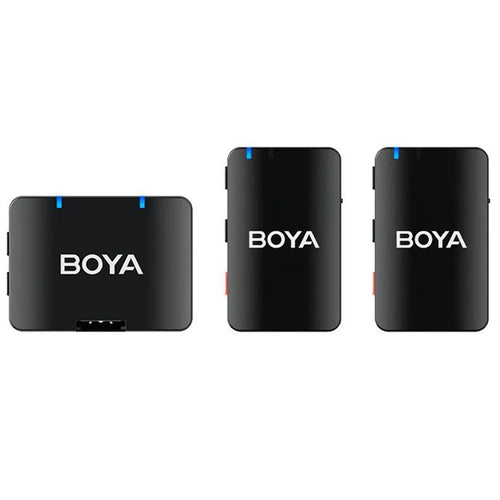 BOYA Live Broadcast Wireless Lavalier Microphone Noise Reduction Mic, 2 Transmitter + 1 Receiver - 1