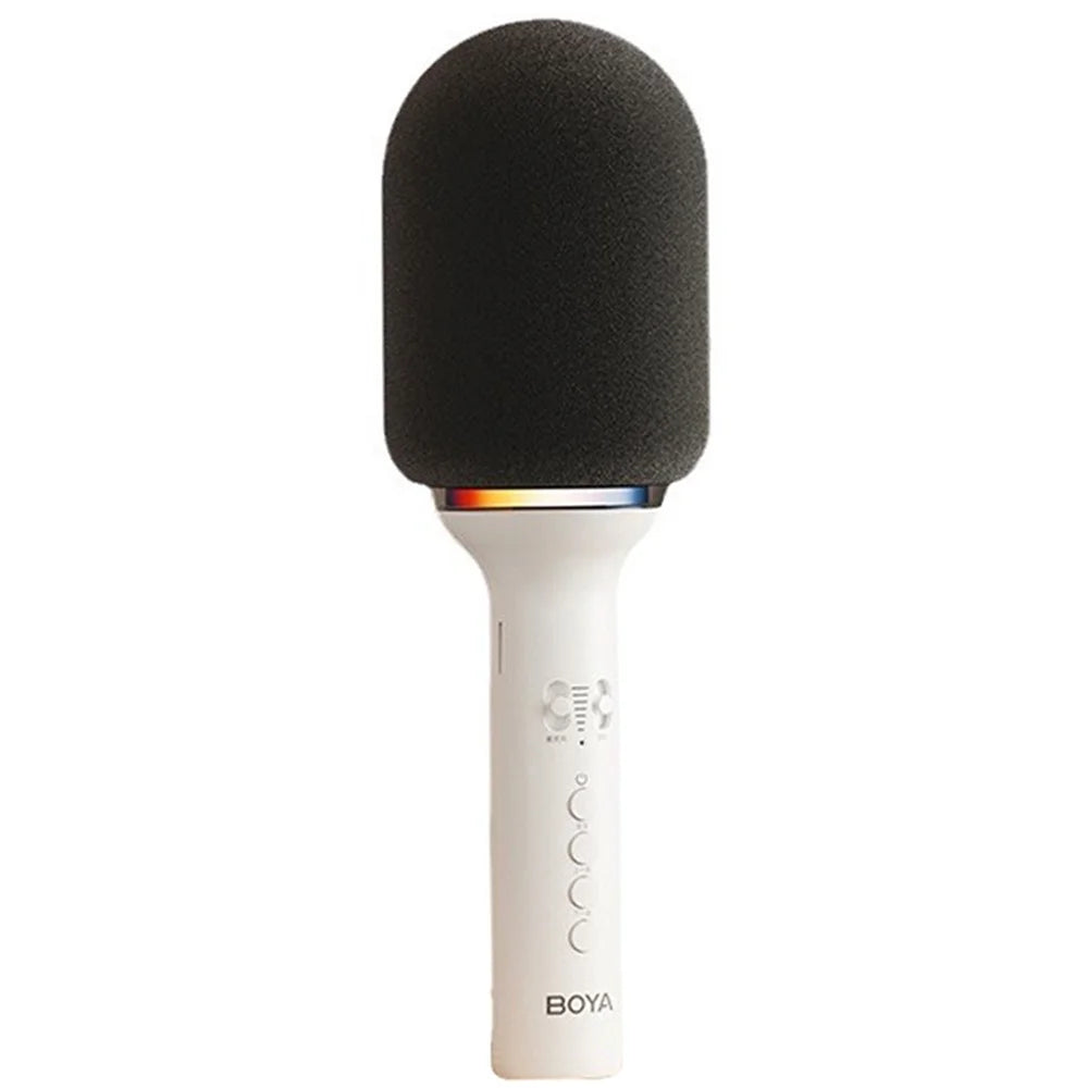 BOYA K11 Bluetooth-compatible Wireless Microphone with RGB Light Karaoke Mic for Phone / Tablet / PC - White - 1