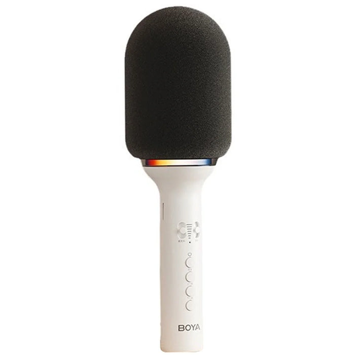BOYA K11 Bluetooth-compatible Wireless Microphone with RGB Light Karaoke Mic for Phone / Tablet / PC - White - 1