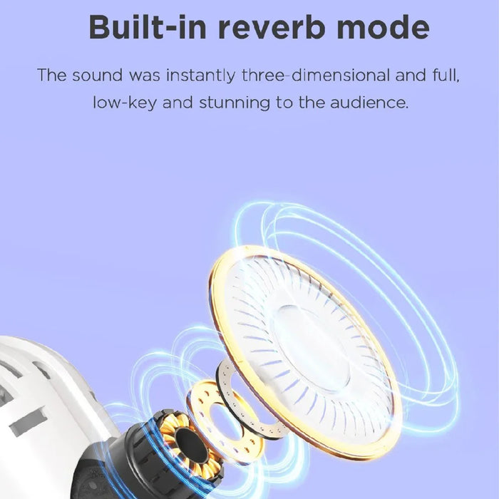 BOYA K11 Bluetooth-compatible Wireless Microphone with RGB Light Karaoke Mic for Phone / Tablet / PC - White - 5