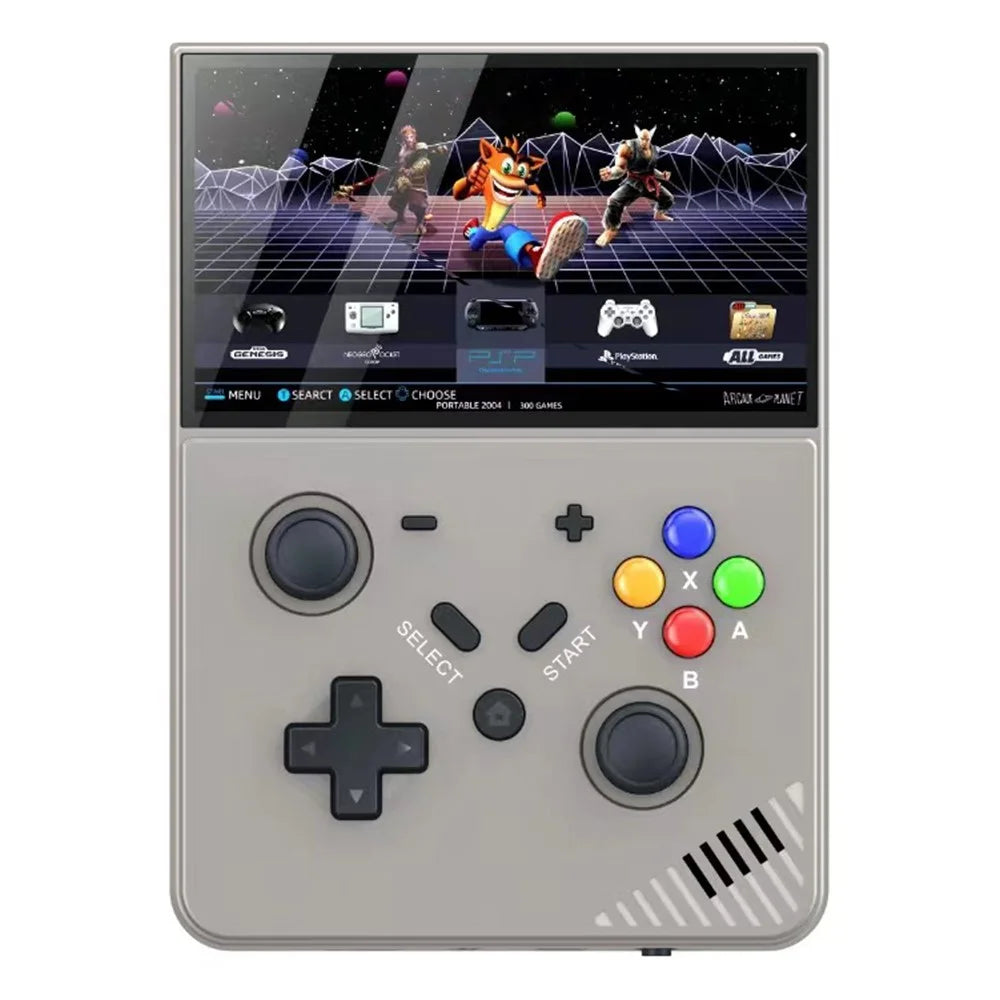 R43pro Built-In 20000 Games 4.3 Inch HD Screen 3D Rocker Handheld Arcade Game Console, with 64G TF Card - Grey - 1