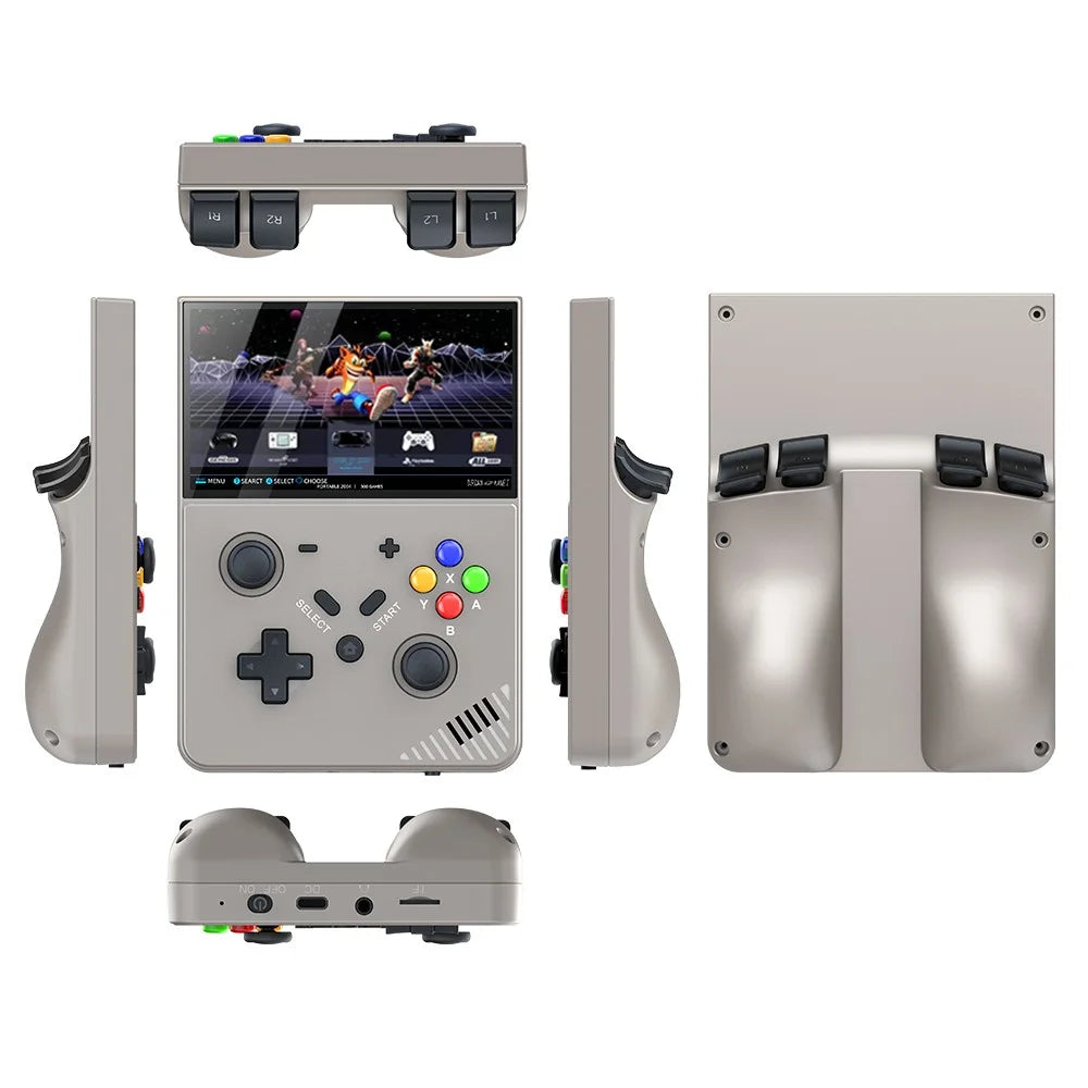 R43pro Built-In 20000 Games 4.3 Inch HD Screen 3D Rocker Handheld Arcade Game Console, with 64G TF Card - Grey - 5