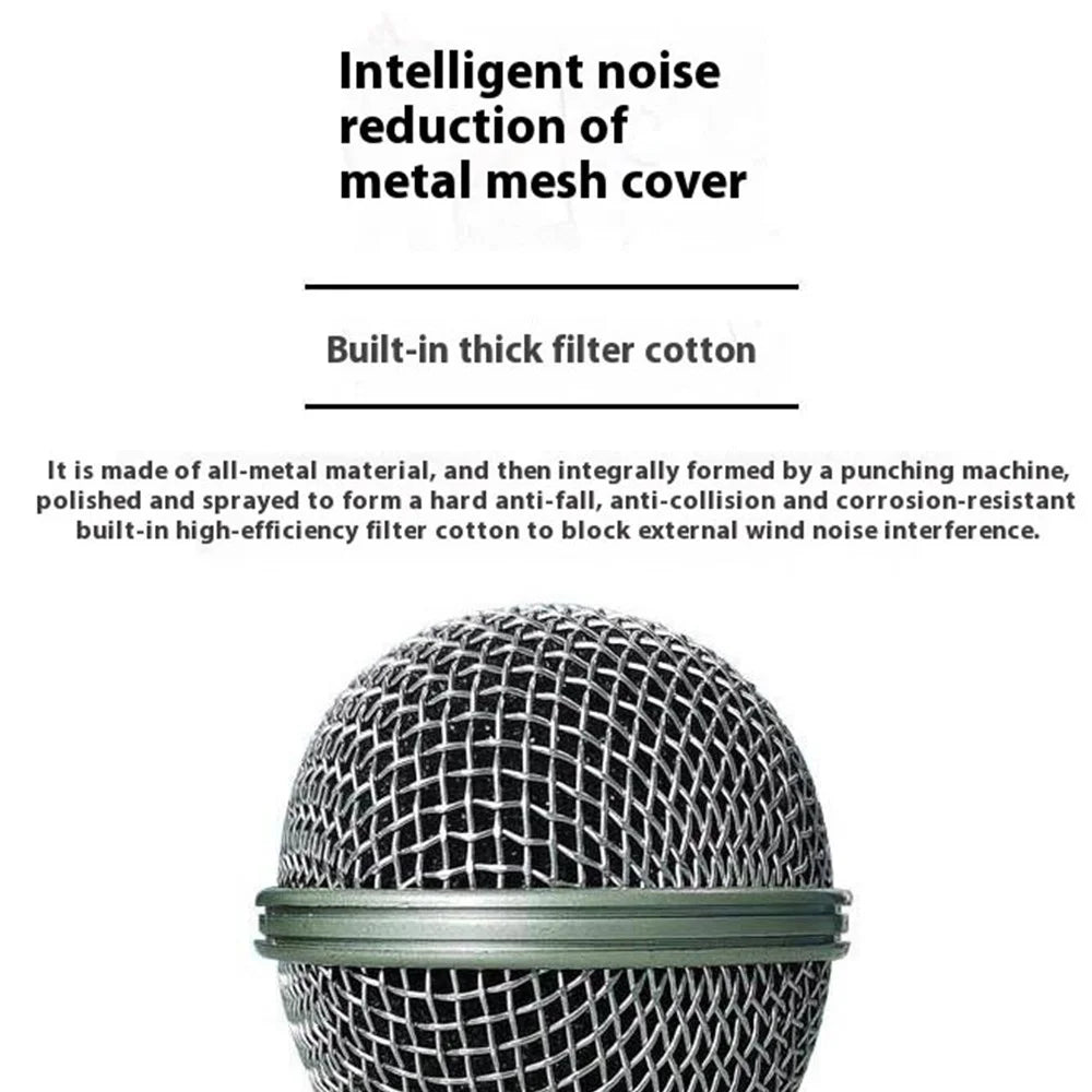 MB-106 Ergonomic Handheld Mic Plug and Play Wired Microphone with 3m Cable - Champagne - 3