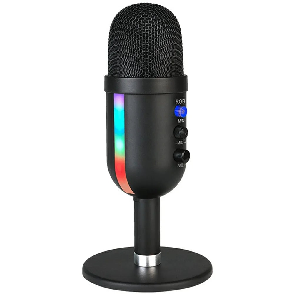 MU2000 Condenser Microphone with RGB Light Professional Desktop Cardioid Mic for PC / Mac / PS5 - 1