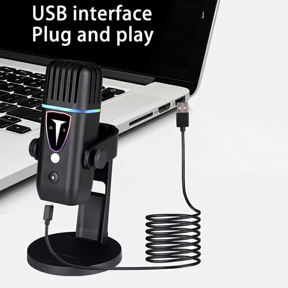 PDO-30 Plug and Play Desktop Microphone High Sensitivity E-Sports Gaming Condenser Mic - 4