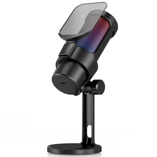 M8 Karaoke Conference Recording Desktop Microphone Professional Condenser Mic with RGB Light - 1