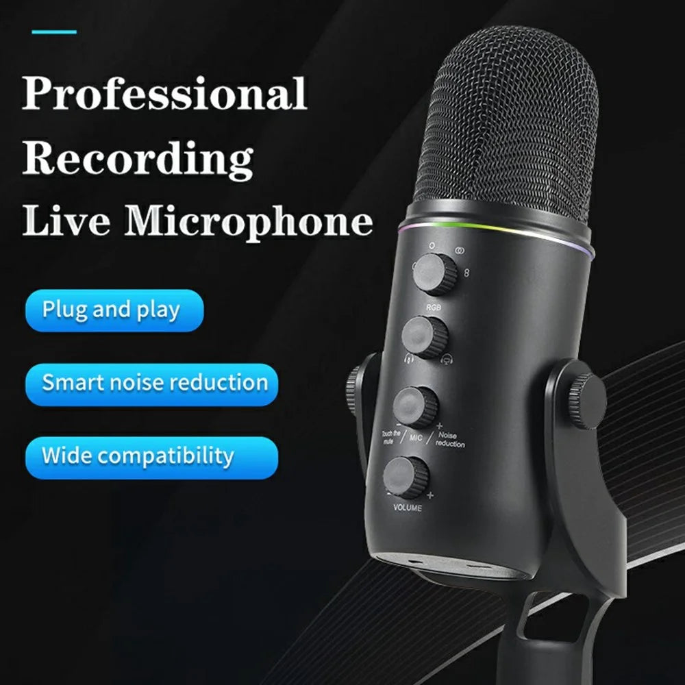 SM-20 Professional Noise Reduction Desktop Microphone USB Condenser Mic for Video Conference - 3