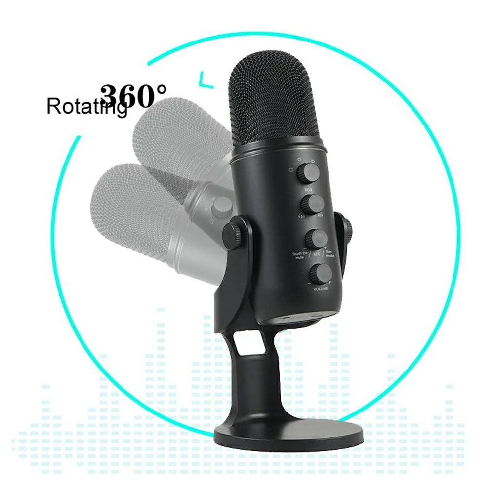 SM-20 Professional Noise Reduction Desktop Microphone USB Condenser Mic for Video Conference - 6
