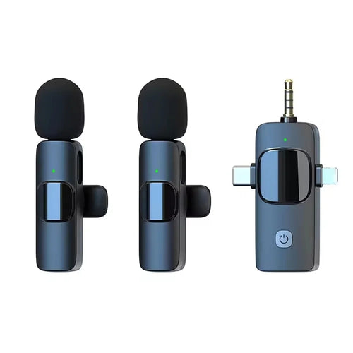 K15 3 in 1 Wireless Lavalier Microphone with Noise Reduction USB-C Microphone for Smartphone Computer Camera - 1